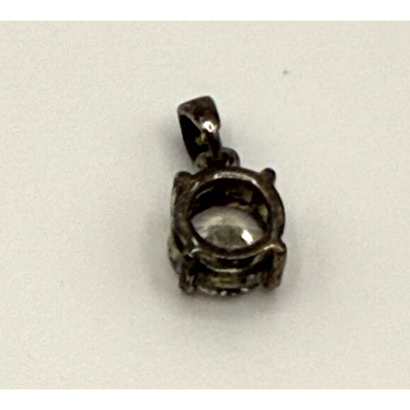 925 STERLING SILVER PENDANT WITH ROUND ZIRCONIA - Picture 3 of 4
